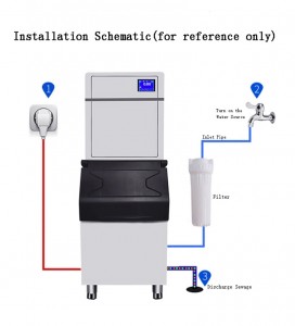 Commercial Snowflake Ice Machine 200-1000kg Pellet Ice for Supermarket Seafood Market Hotpot Fresh Food Shop