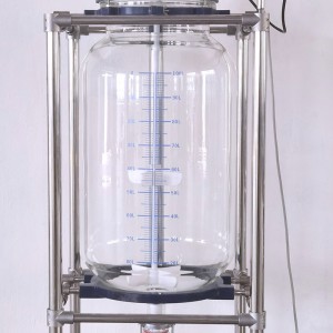 用于100L桶式玻璃分离器的实验室高硼硅玻璃液体萃取装置